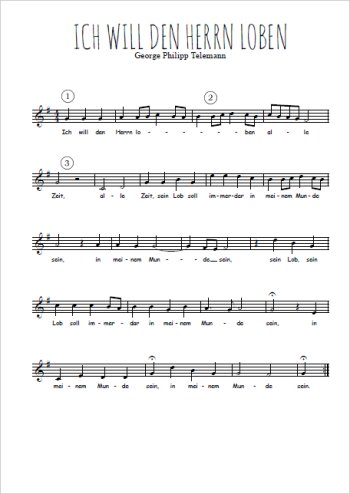 Georg Philipp Telemann - Ich will den Herrn loben